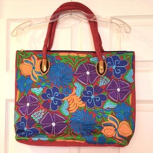 FEMINAGO, NWT Large Tote Bag, Gorgeous Flower Colors